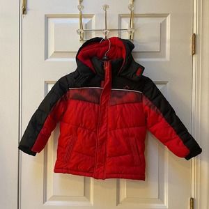 KIDS Winter Vertical9 Puffer Jacket Red Sz 5Y